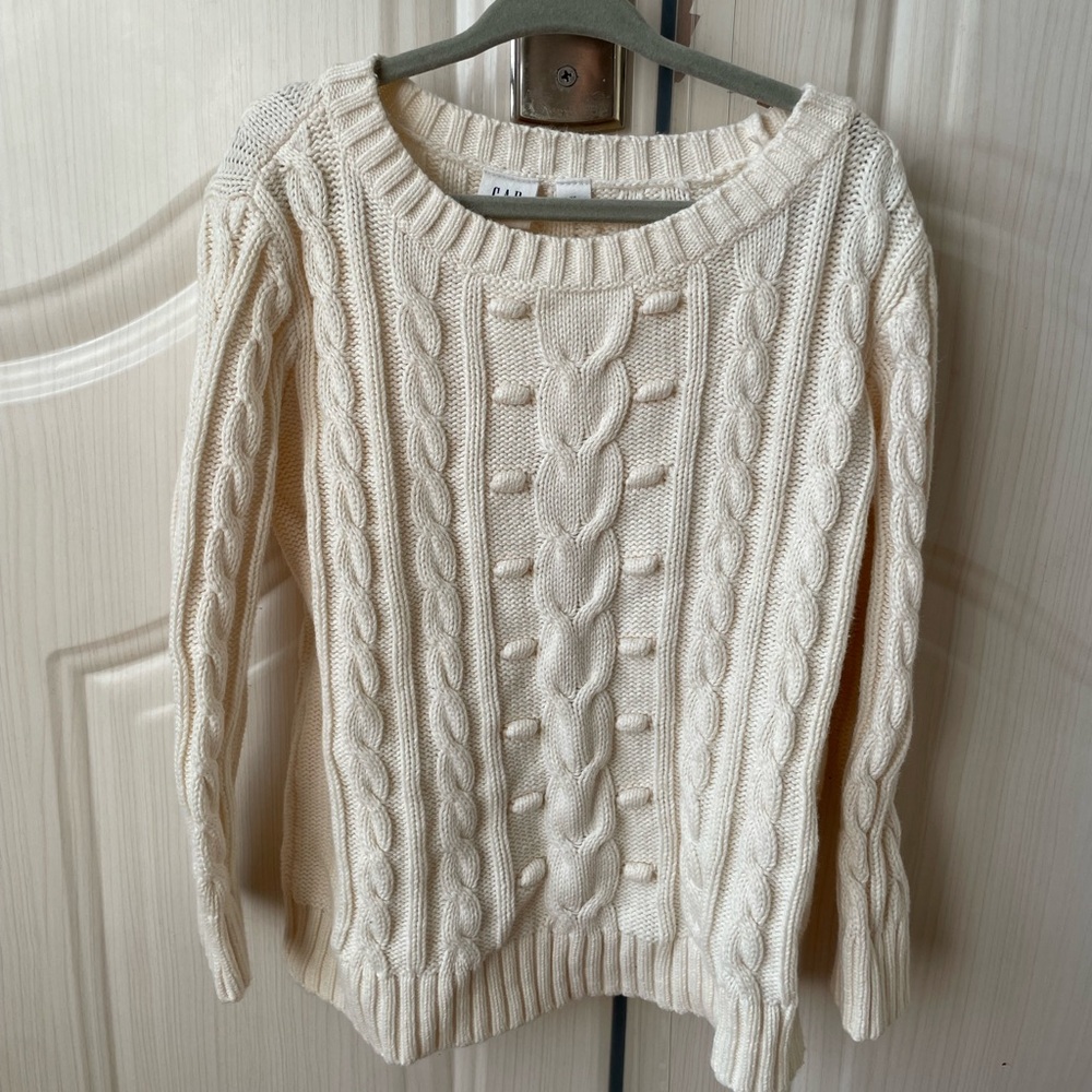 Gap Girl Cream Cable Knit Sweater - XS/4-5